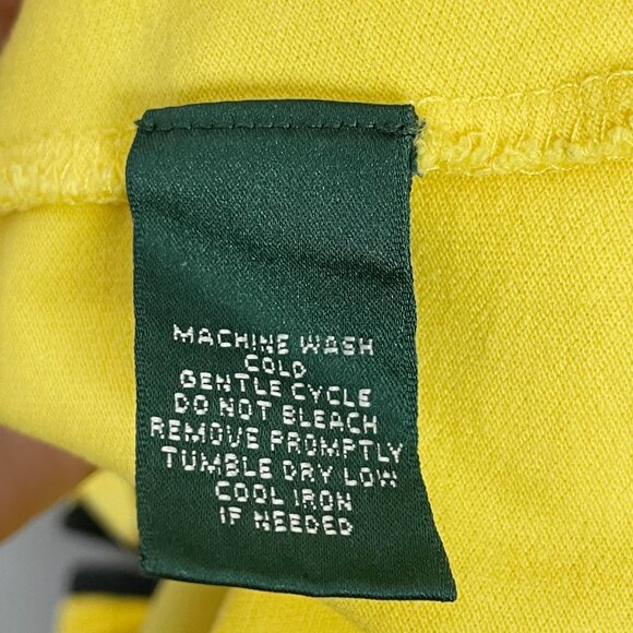 L-RL Ralph Lauren Active Polo Shirt Quarter Zip Women Small Yellow Short Sleeve - Picture 9 of 11